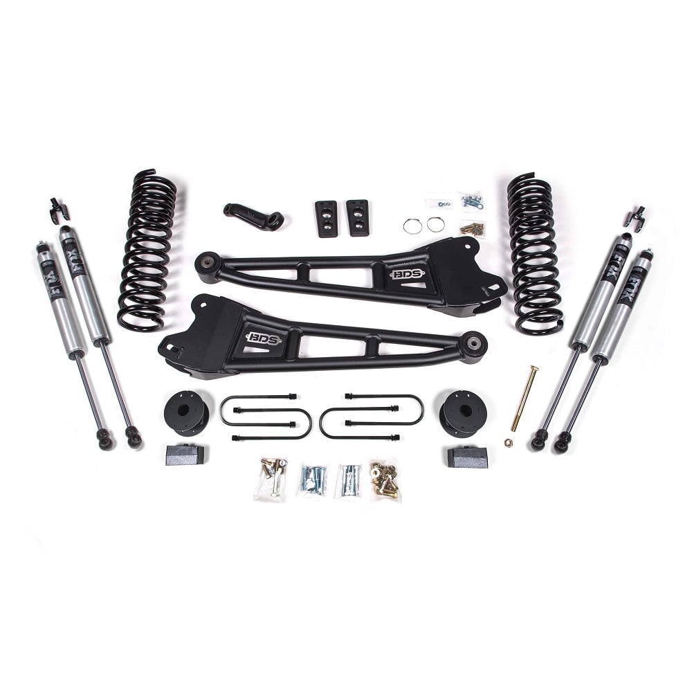 BDS Suspension 4" Radius Arm Lift Kit for 13-18 Ram 3500 w and Factory Air