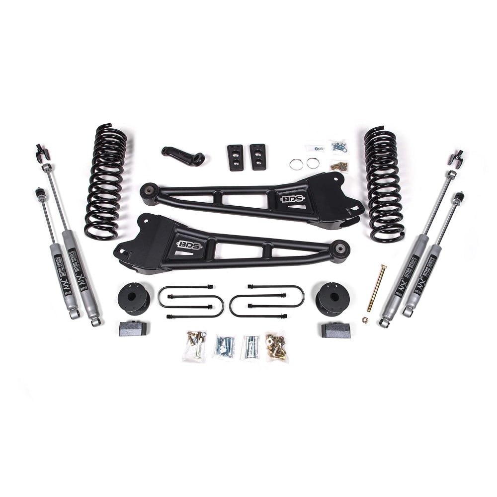 BDS Suspension 4" Radius Arm Lift Kit for 13-18 Ram 3500 w and Factory Air
