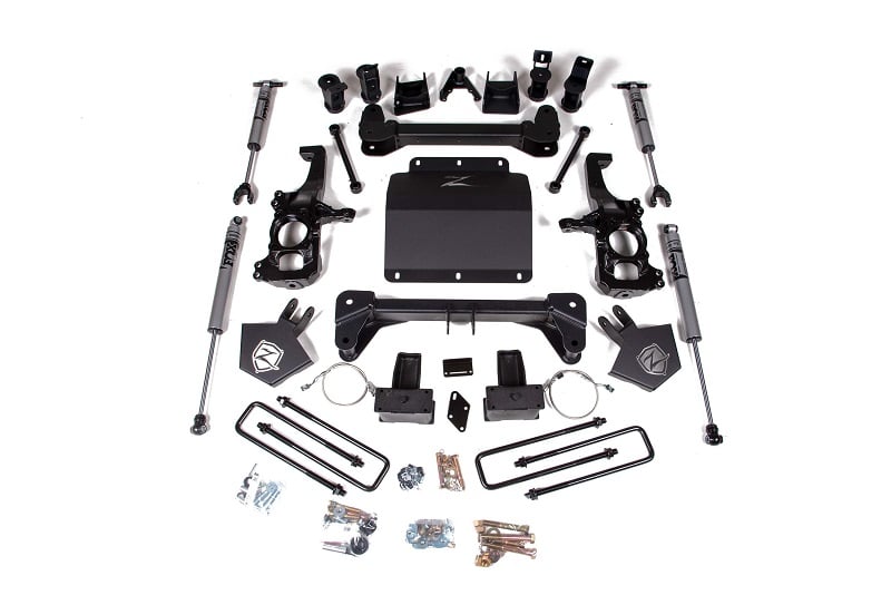 Zone Offroad 5" Suspension Lift Kit W and Fox Shocks for 20-23 GM 2500HD and 3500