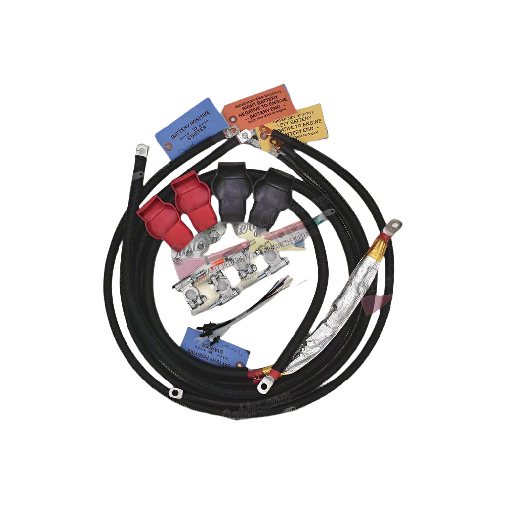 Custom Battery Cables Replacement Battery Cable Set for 11-16 Ford 6.7 Powerstroke