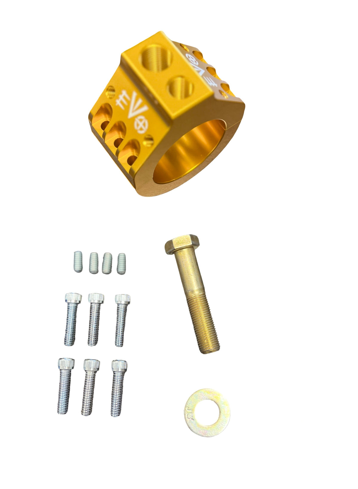 EVO Manufacturing 2" Tie Rod Clamp, Stabilizer or Ram Gold Anodize