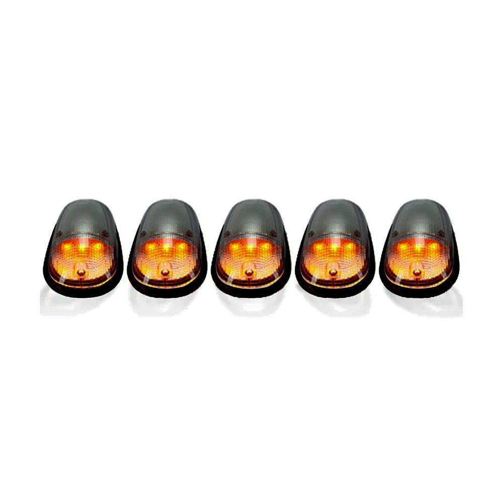 RECON 5 Piece Strobe Clear Lens White or Amber LED Cab Light for 03-18 Ram 2500 and 3500