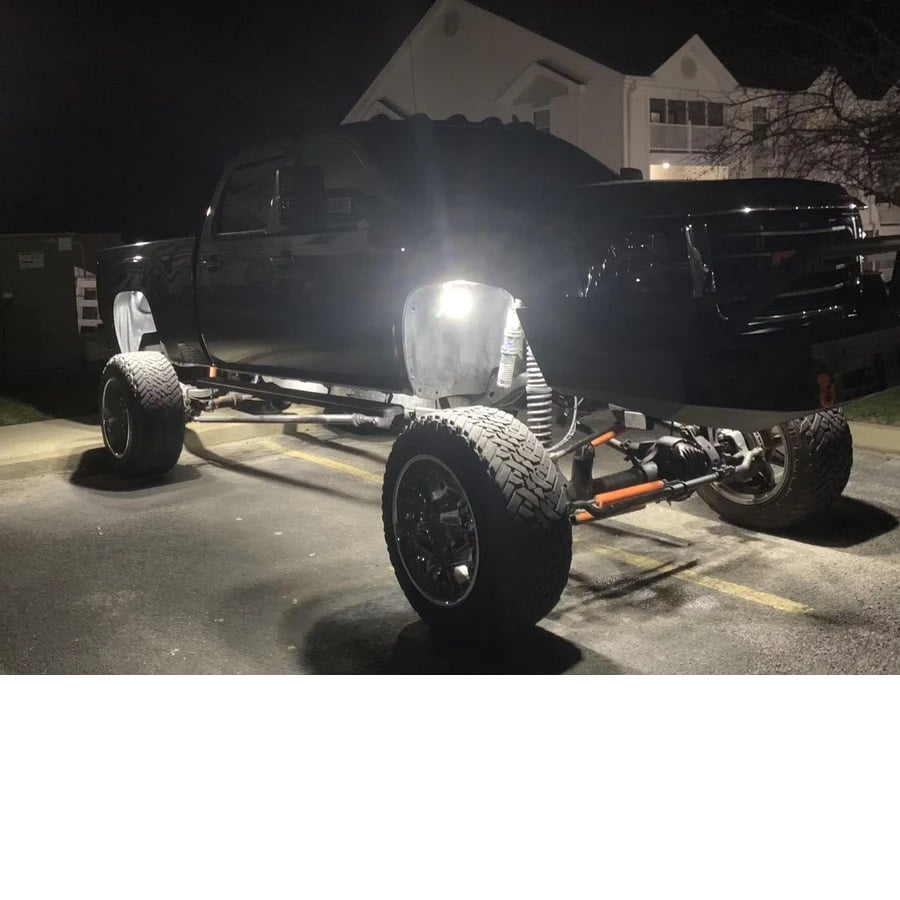 Customs Unlimited Pure White 144 LED Plug &amp; Play Blazing Rock Light Kit