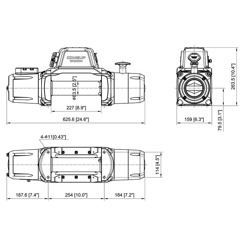 ComeUp 291285 SOLO 12.5rs 12,500 Lbs. Winch with Synthetic Rope