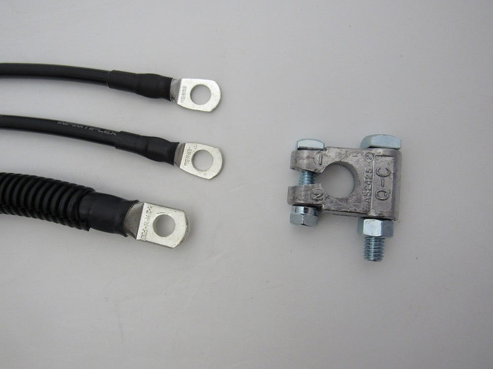 Custom Battery Cables Replacement Battery Cable Set for 08-10 Ford 6.4L Powerstroke