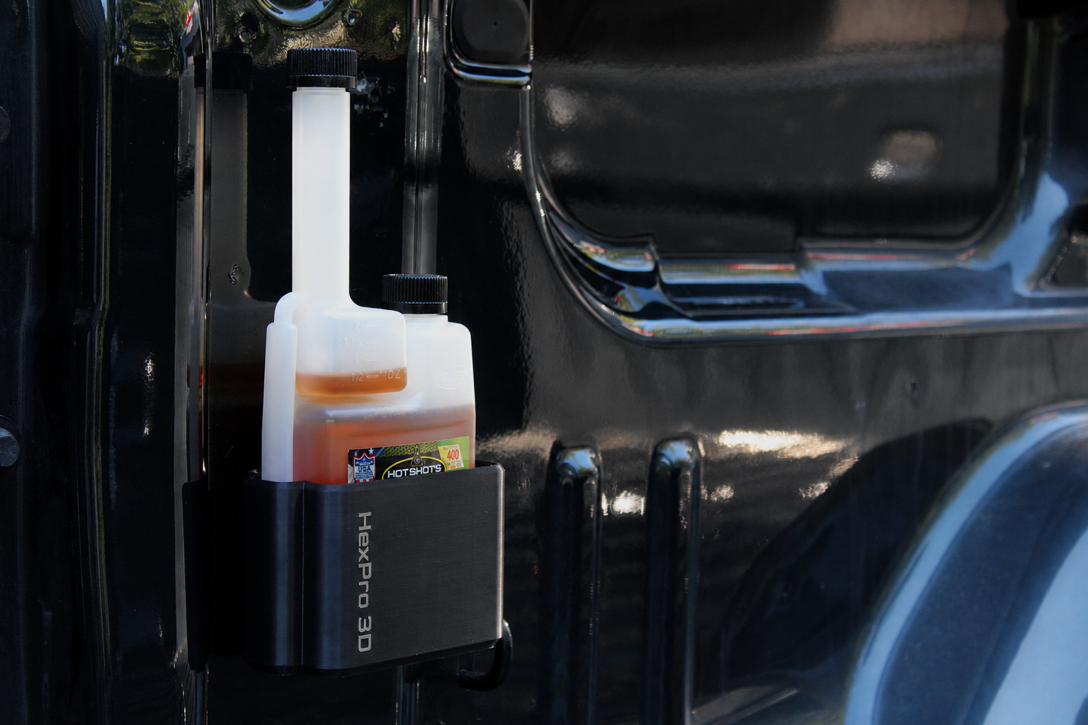 HexPro3D DieselDock Magnetic Diesel Additive Bottle Holder for Truck Bed | Fits Hot Shot's EDT 16oz Long Neck Bottles