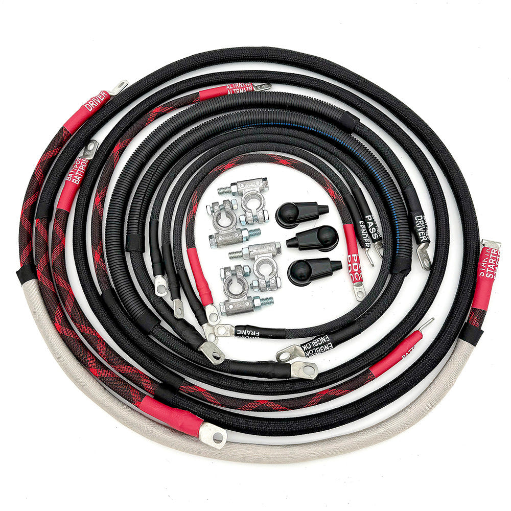 Big 7 Kits Battery Cable Kit 90-21 Ford F250/F350 7.3L / 6.0L / 6.4L / 6.7L PowerStroke