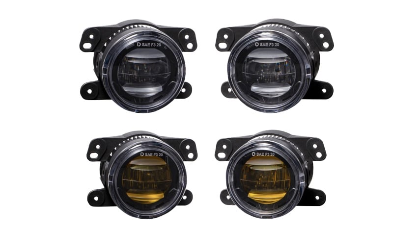 Diode Dynamics Elite Series Type M Fog Light Lamps for 18-23 JL &amp; for 20-23 JT w and Plastic Bumper