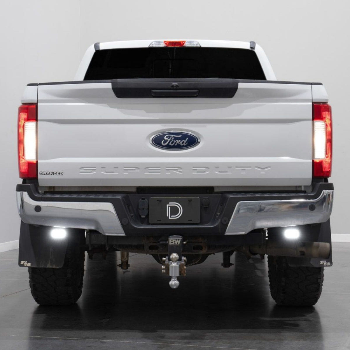 Rear bumper mounted Diode Dynamics C2 2.0 reverse lights for Ford F-350 Super Duty