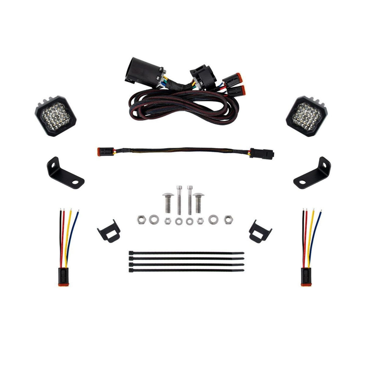 2020-2022 Ford Super Duty Diode Dynamics Stage Series Reverse Light Kit installed under rear bumper