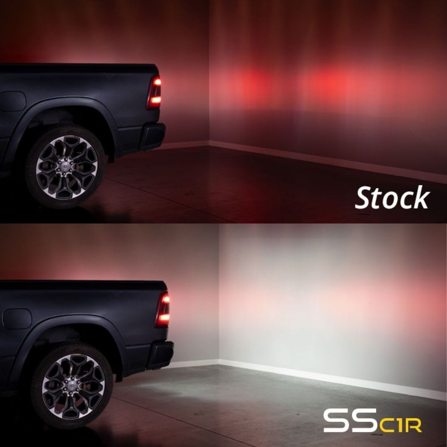 Rear bumper mounted Diode Dynamics C2 2.0 LED reverse lights for 2019-2024 Ram 1500