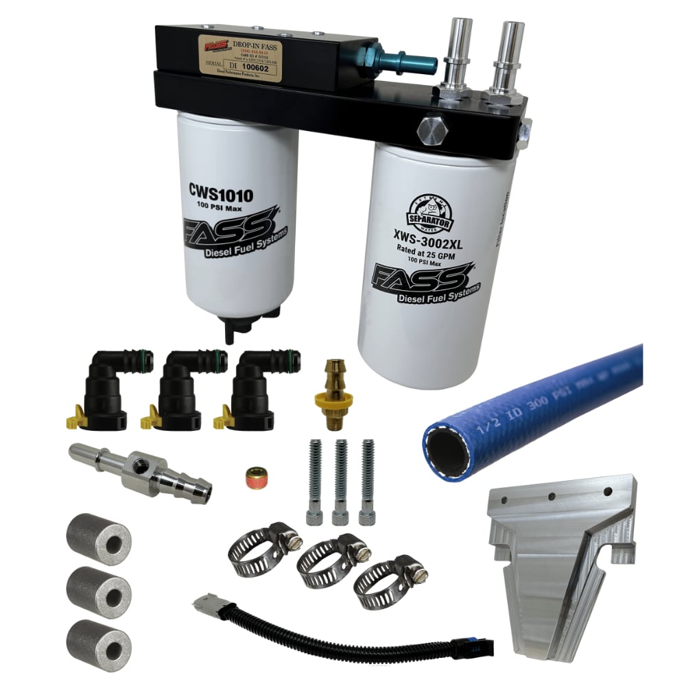 FASS Fuel Systems Drop-In Series Diesel Fuel Filtration System for 17-24 Ford 6.7L Powerstroke