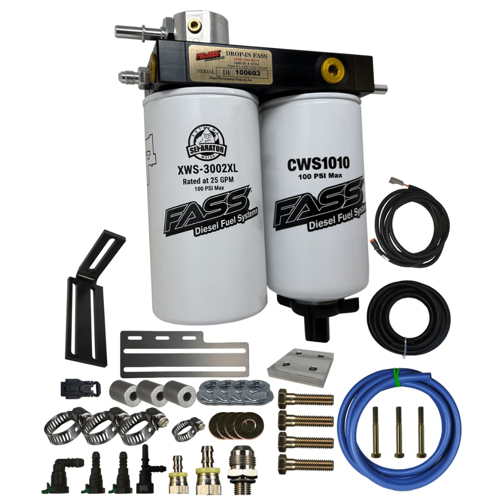 FASS Fuel Systems Drop-In Series Diesel Fuel Filtration System for 10-18 Ram 6.7L Cummins