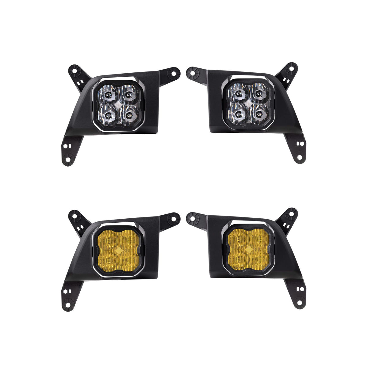 Diode Dynamics SS3 Type SV2 Fog Light Kit with Amber Backlight for 19-23 Chevrolet Duramax
