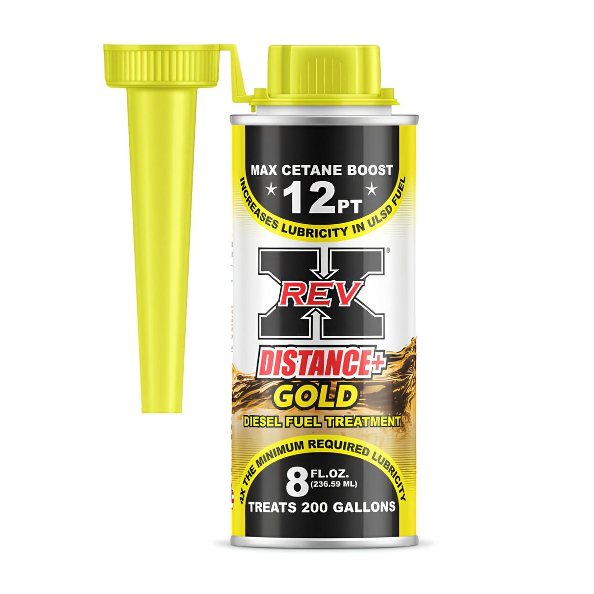 REV X Distance+ Gold Diesel Fuel Treatment high lubricity fuel additive for diesel trucks