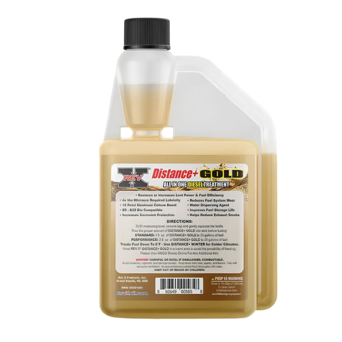 REV X Distance+ Gold diesel fuel system cleaner and cetane booster for diesel engines