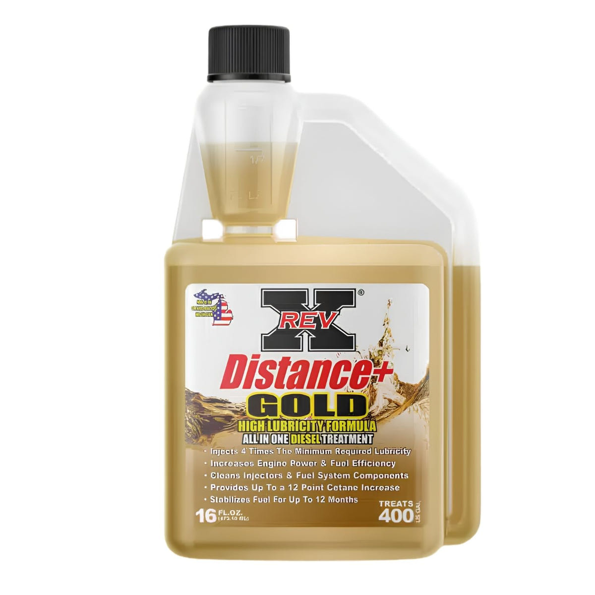 REV X Distance+ Gold high lubricity diesel treatment for fuel injectors and injection pumps