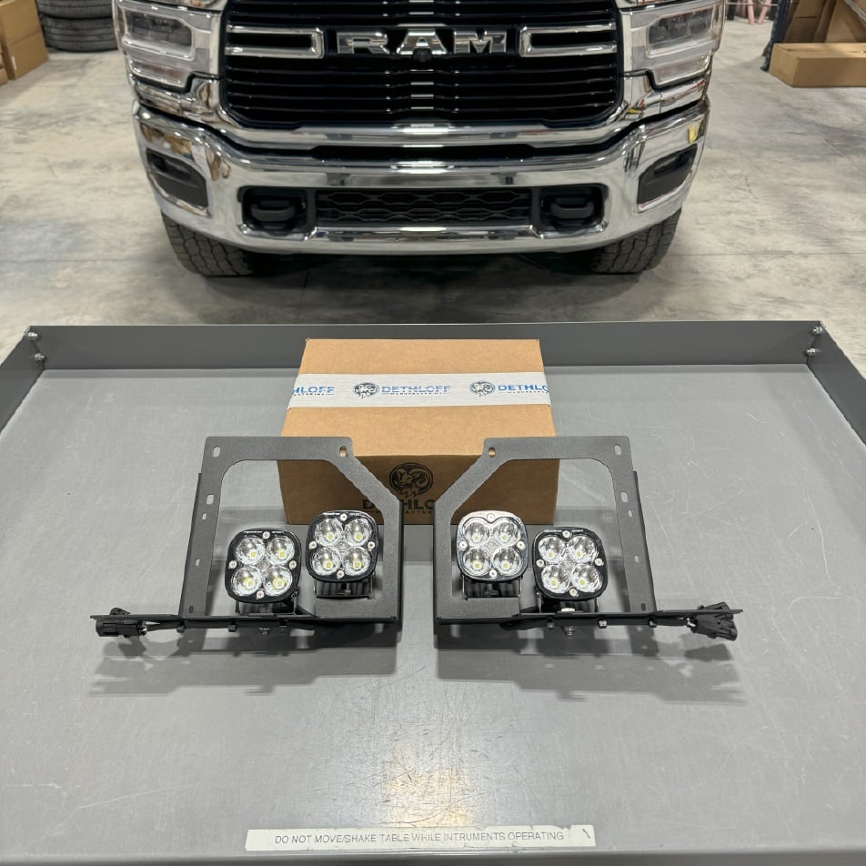 Dethloff High-Output Hidden Light Mounting Kit for 19-24 Ram 6.7L Cummins