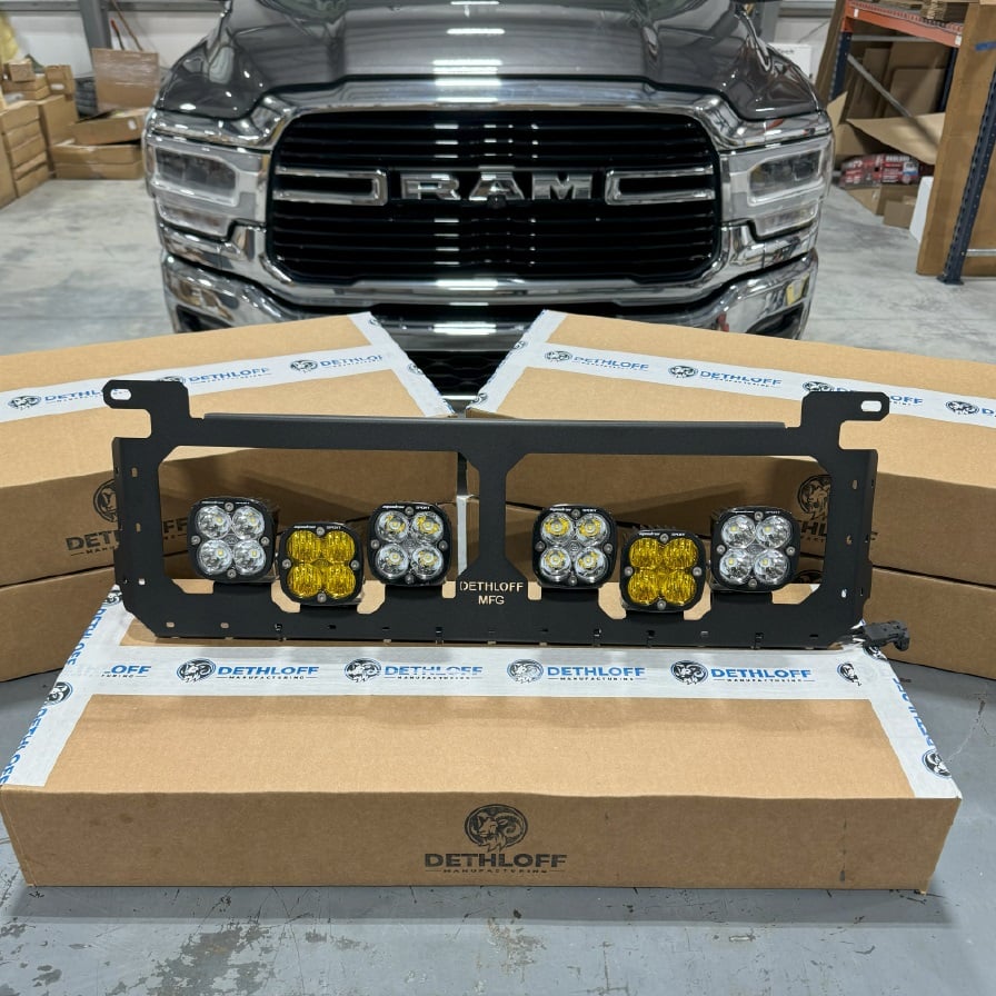 Dethloff High-Output Hidden Light Mounting Kit for 19-24 Ram 6.7L Cummins