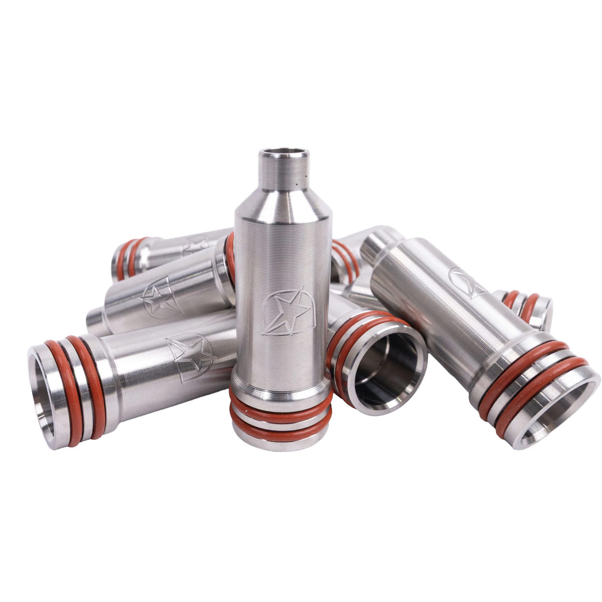 DmaxStore Stainless Steel Injector Cup Set 01-04 GM 6.6L Duramax LB7