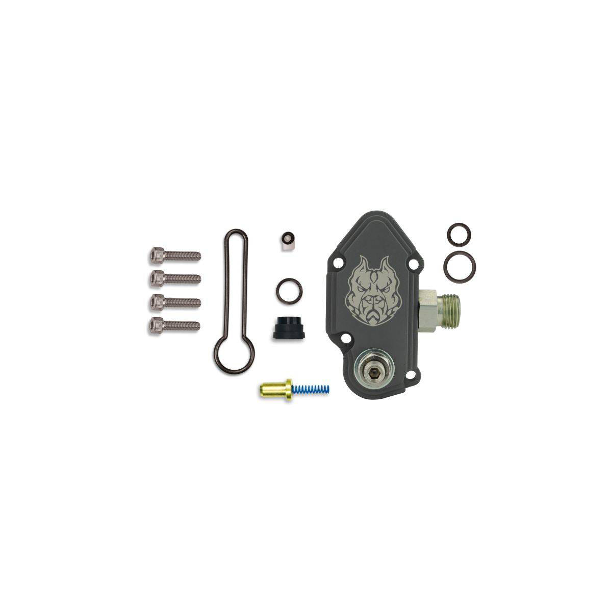 Sinister Diesel Blue Spring Kit with Adjustable Billet Gray Housing for 03-07 6.0L Ford Powerstroke