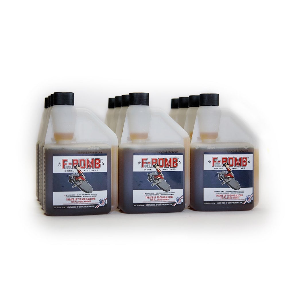 Fuel-Bomb Split case of F-BOMB and HellFire Diesel Fuel Additive 12 Bottles