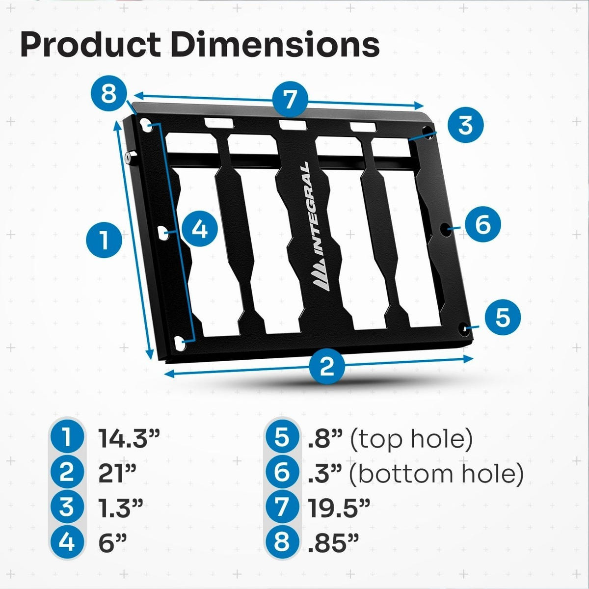 Universal Integral Truck Locking Plate mounted in a truck bed
