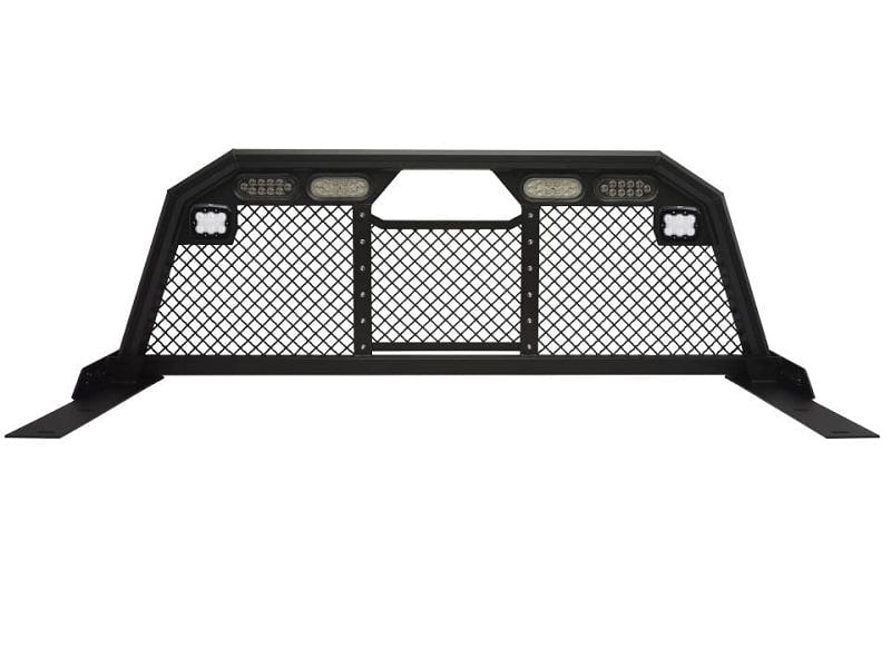 Royalty Core RC88T Billet Headache Rack w and Integrated Taillights &amp; Dura PODs for 07.5-19 GM 6.6L Duramax