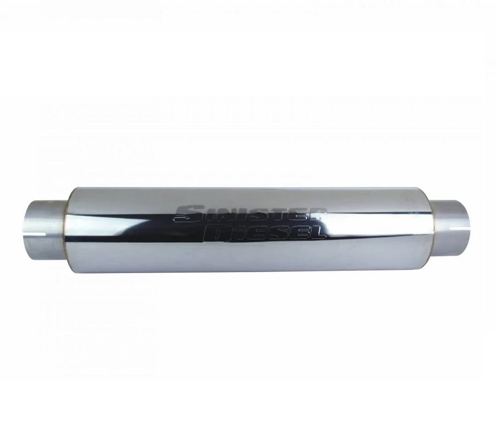 Sinister Diesel 4" Inlet and Outlet Universal Stainless Steel Muffler