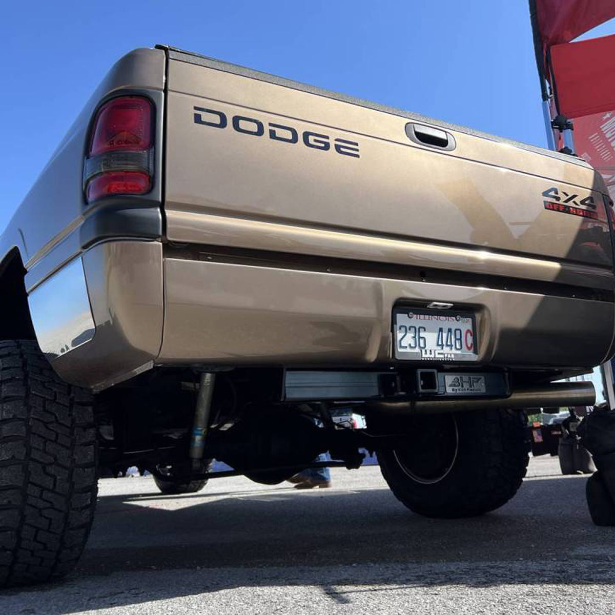 BHP BELOW Roll Pan 2.5 inch Receiver Hitch 94-02 Ram 2500/3500