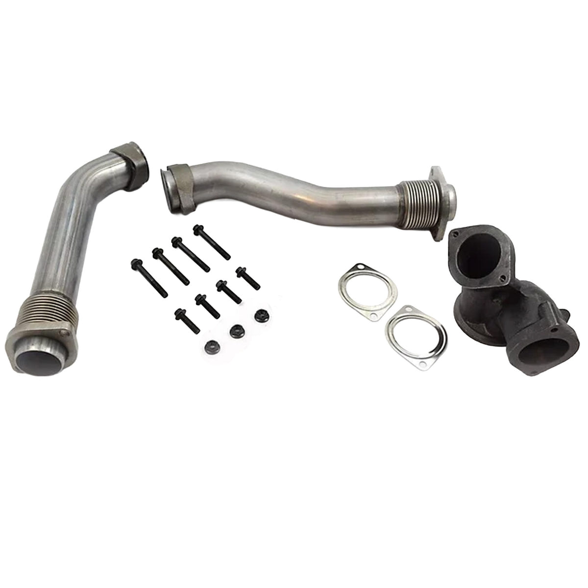 Complete Performance Stainless Steel Bellowed Up-Pipe Kit with Collector 99-03 Ford 7.3L Powerstroke