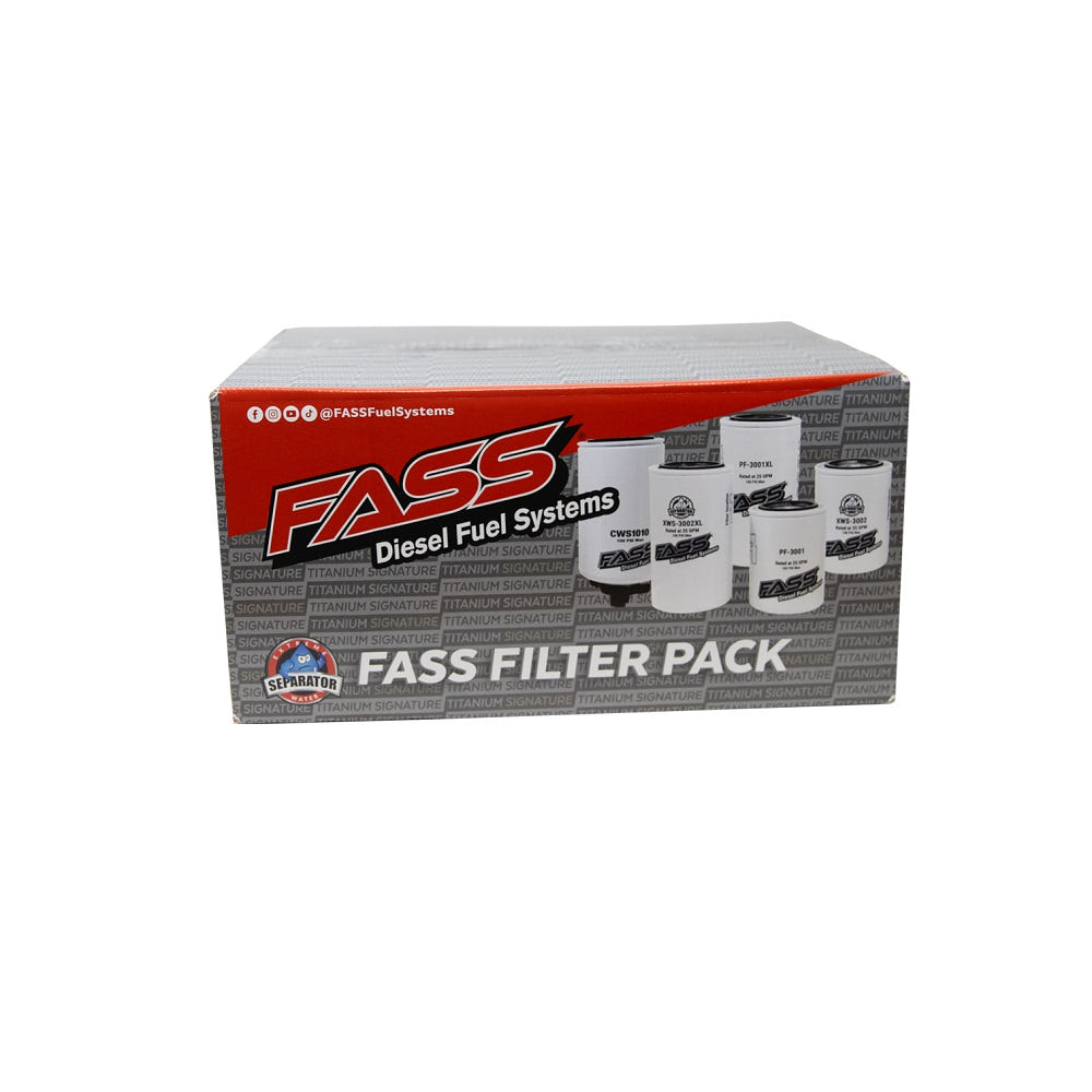 FASS Fuel Systems Titanium and Signature Series XL Water Separator &amp; Fuel Fleet Filter Pack