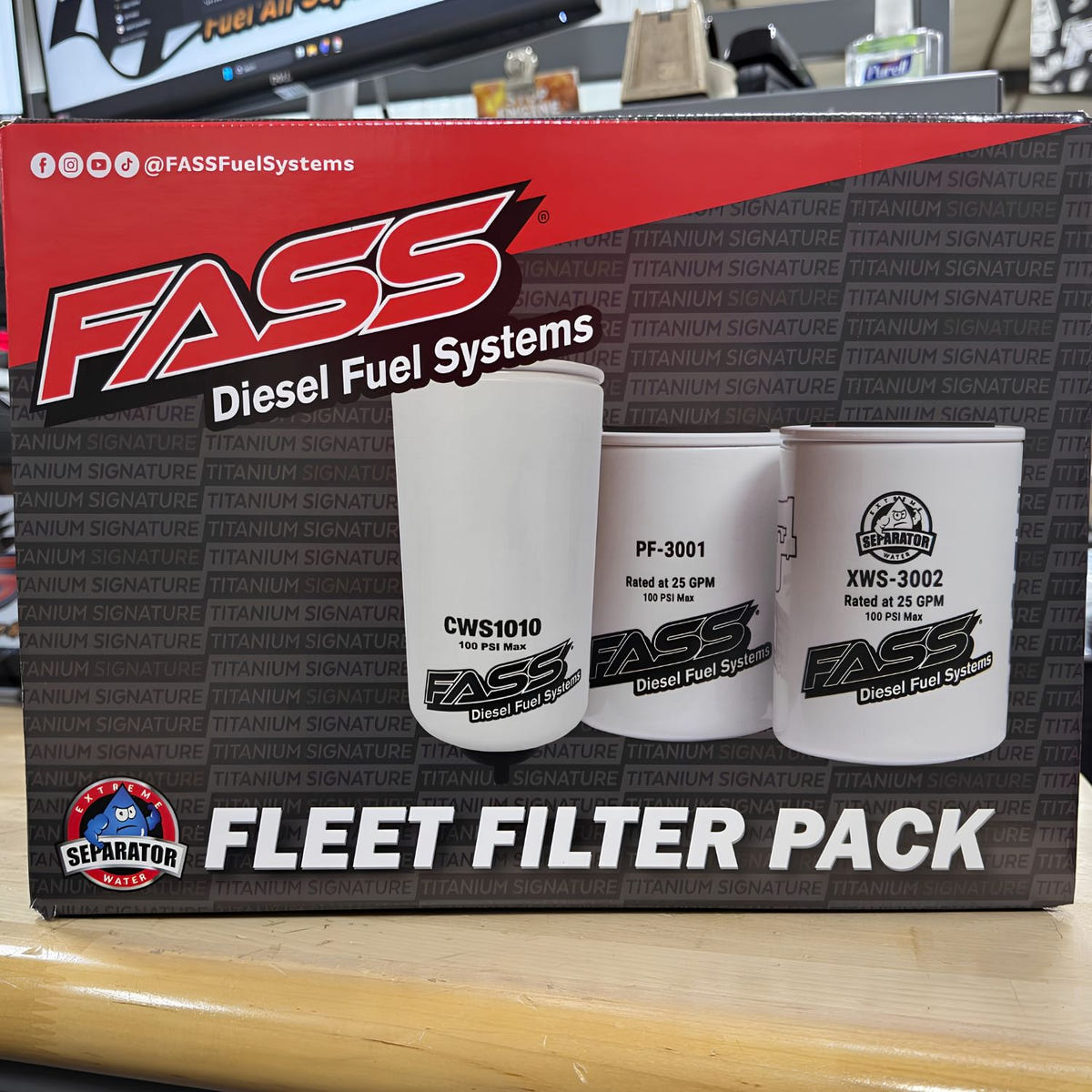 FASS FP1000 Fuel Filter Pack containing one Coalescing Water Separator and one Extreme Water Separator