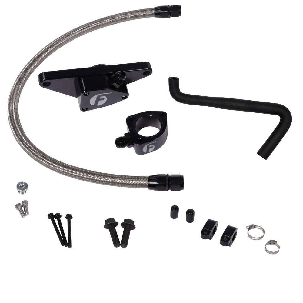 Fleece Performance Coolant Bypass Kit W and Stainless Braided lines for 06-07 5.9L Auto Trans Cummins