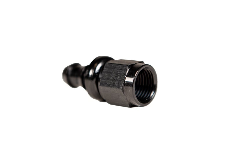Fleece Performance -8 Straight to Hose Barb Black Anodized Fitting
