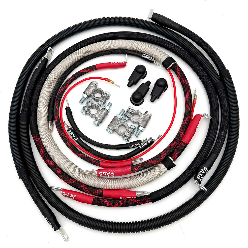 Big 7 Kits Battery Cable Kit 90-21 Ford F250/F350 7.3L / 6.0L / 6.4L / 6.7L PowerStroke