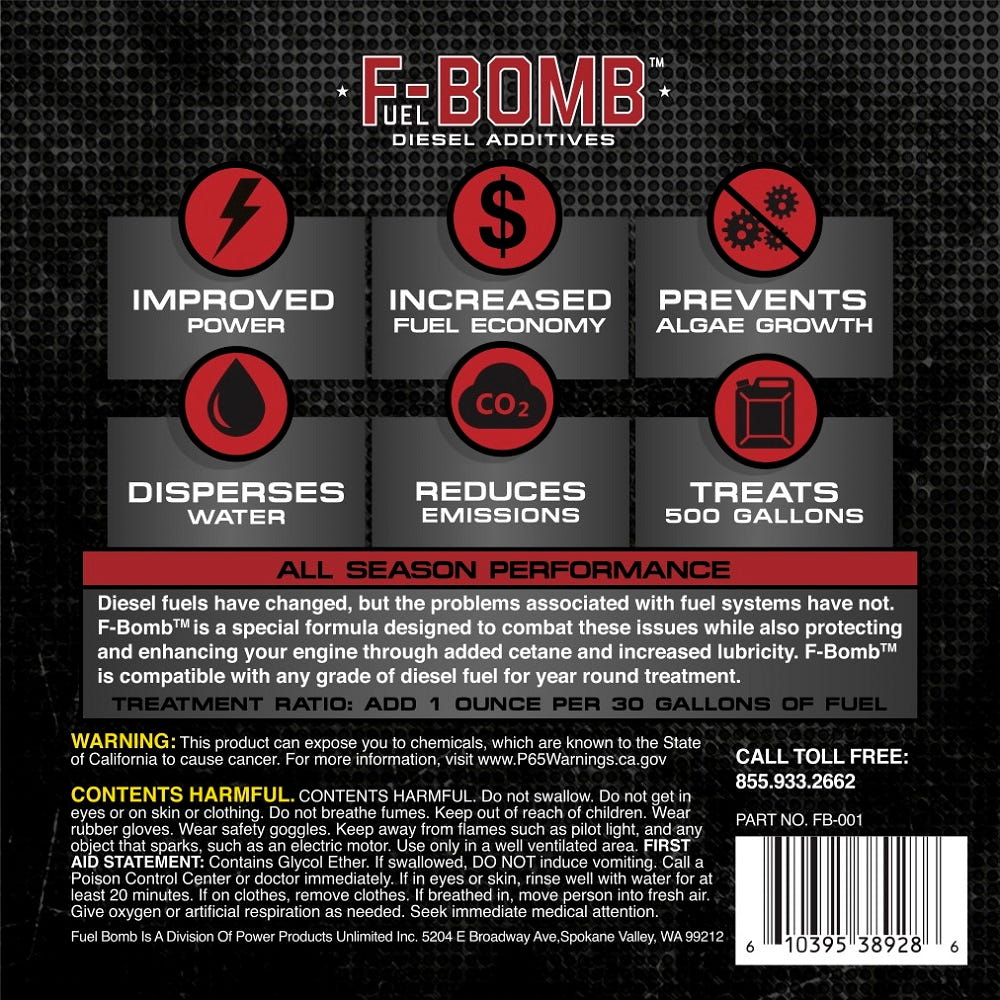 F BOMB Diesel Fuel Additive | Fuel Bomb!