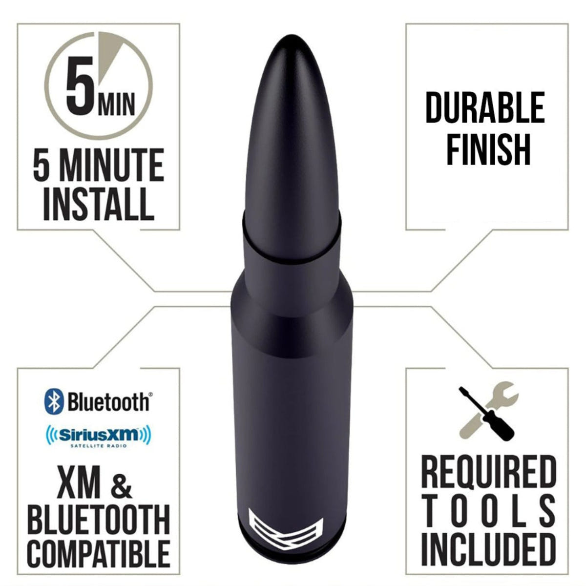 Ronin Factory Smartlock Bullet Antenna 01-26 GM 2500HD/3500HD LB7/LLY/LBZ/LMM/LML/L5P