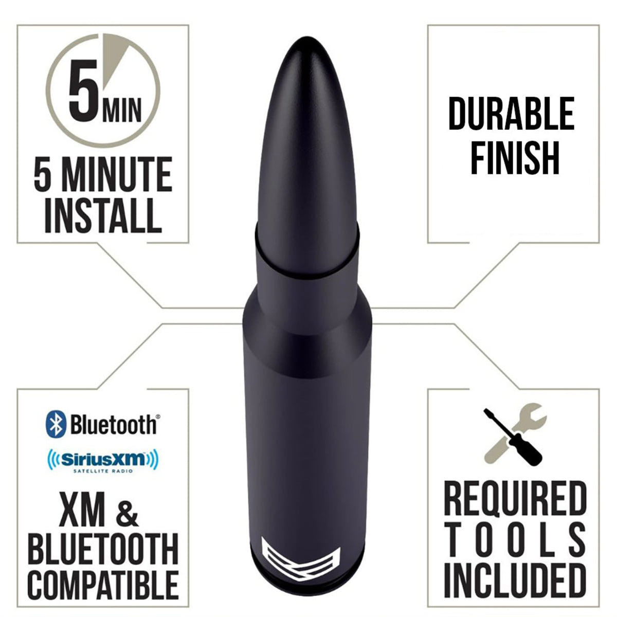 Ronin Factory Smartlock Bullet Antenna 94-18 Ram 2500/3500 | Ford 95-26 F-250/F-350