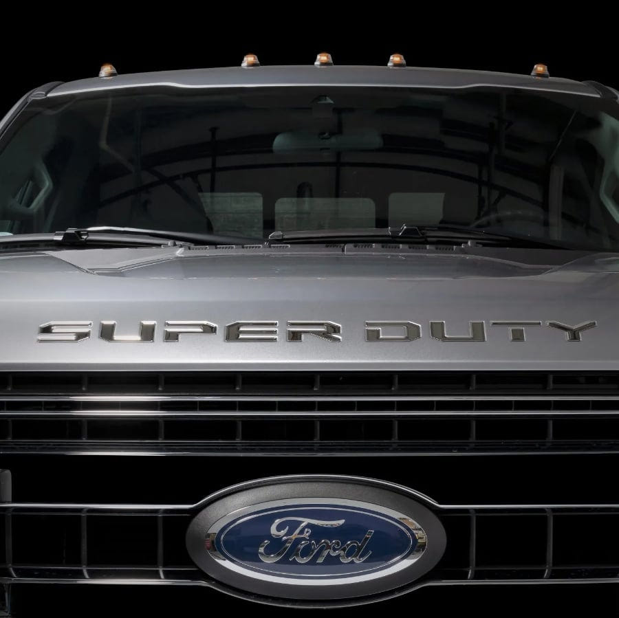 Putco Hood Lettering Kit color Black or Polished made for 23-25 Ford F-250 and F-350 SuperDuty