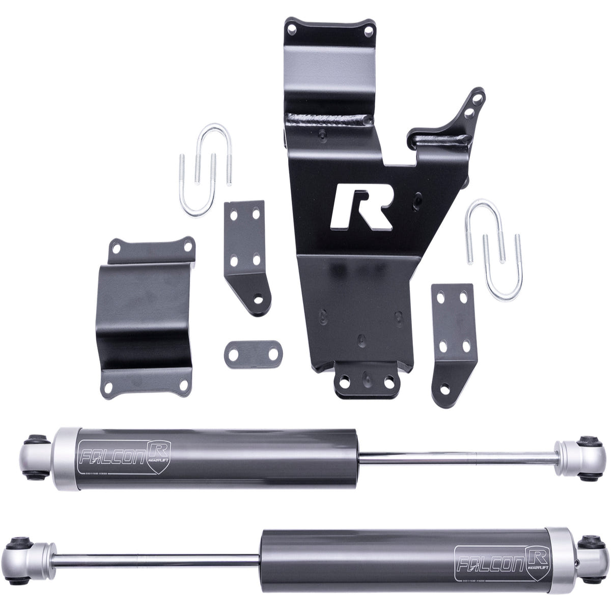 ReadyLIFT Bolt On Falcon-equipped Dual Steering Stabilizer System 05-26 Ford F-450/F550