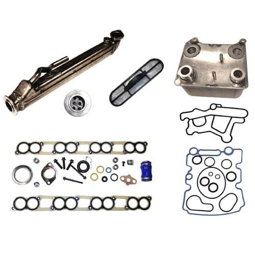 Grizzly New Upgraded Oil Cooler &amp; EGR Cooler Kit With Gaskets for 04-07 Ford 6.0L Powerstroke
