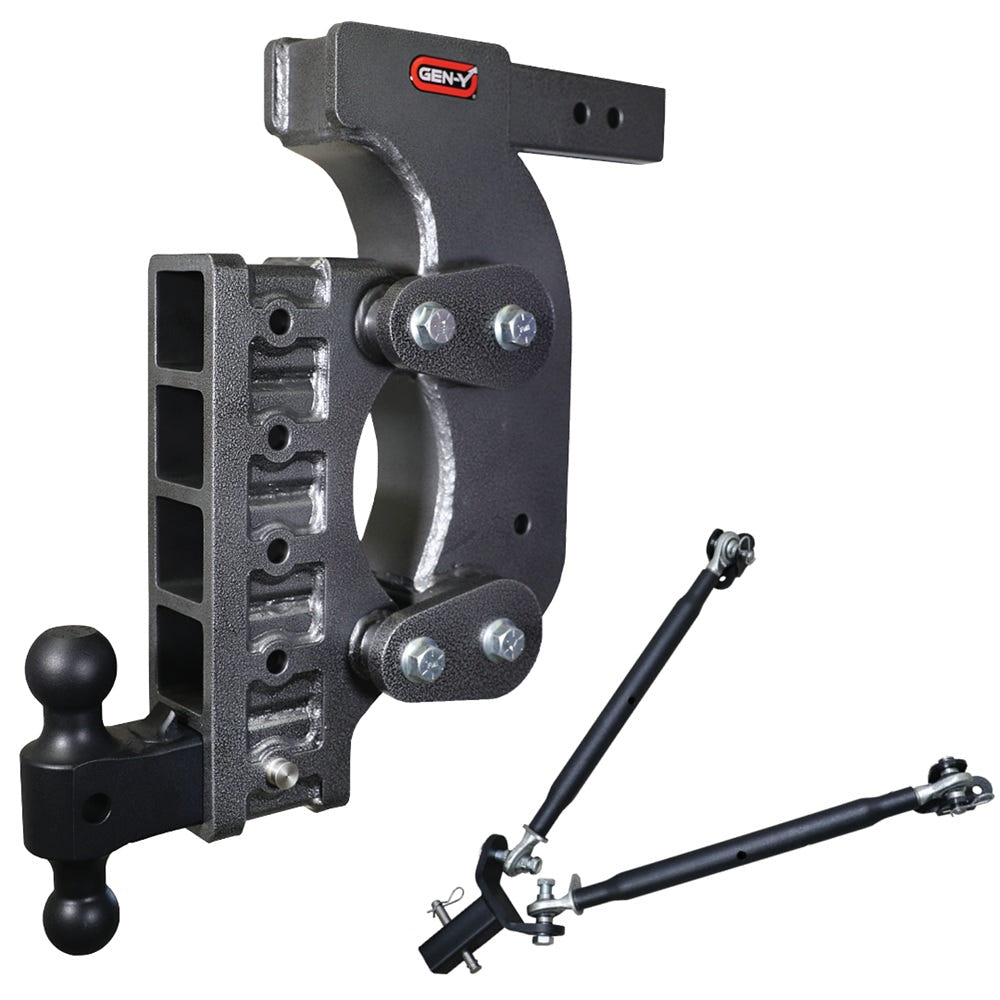 Gen-Y Hitch The Boss 21K Drop Hitch 2.5" Shank With Stabilizer - 15" and 18" and 21" Drop