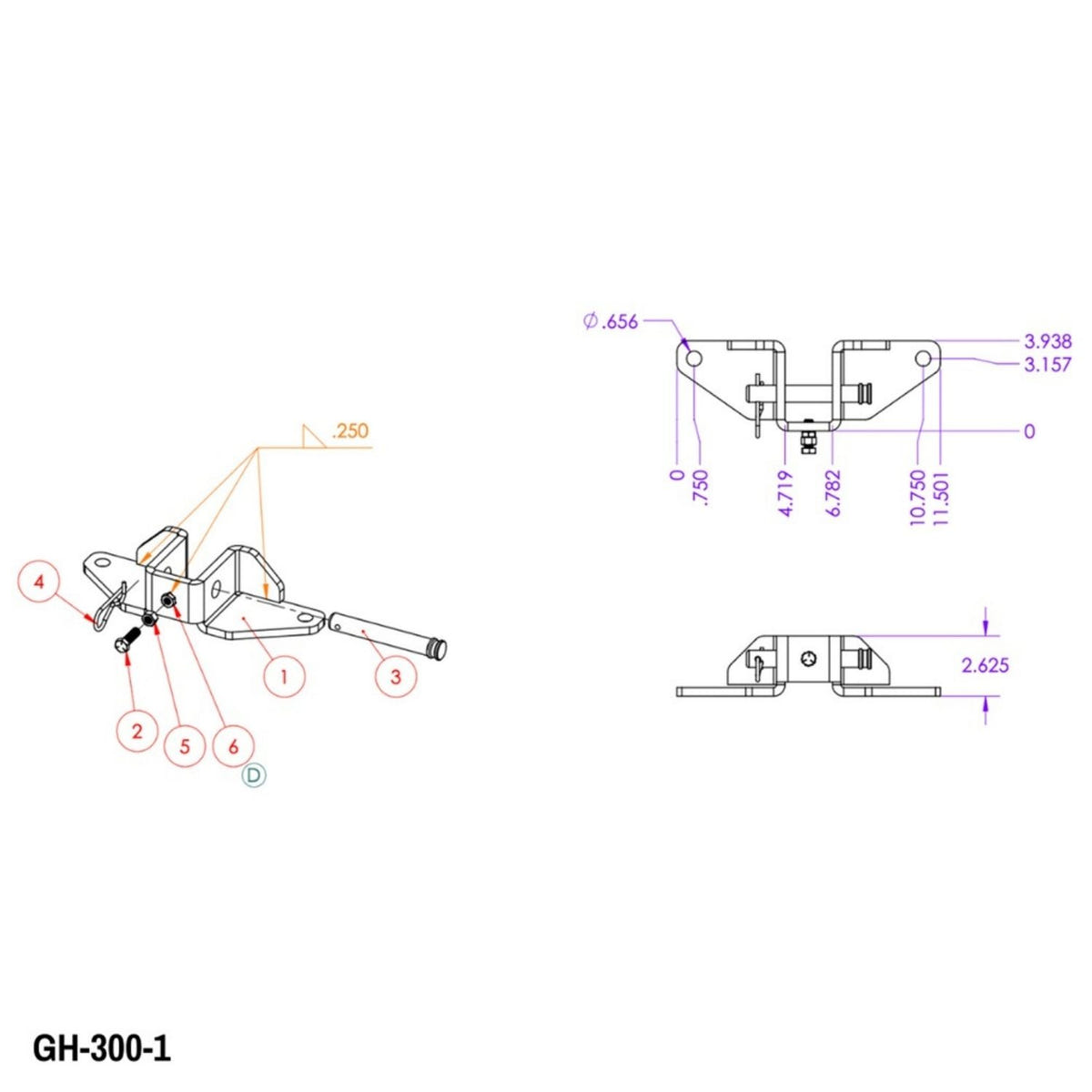 GEN-Y Hitch Sway Control Head with Pin for 16K and 21K Trailer Hitches