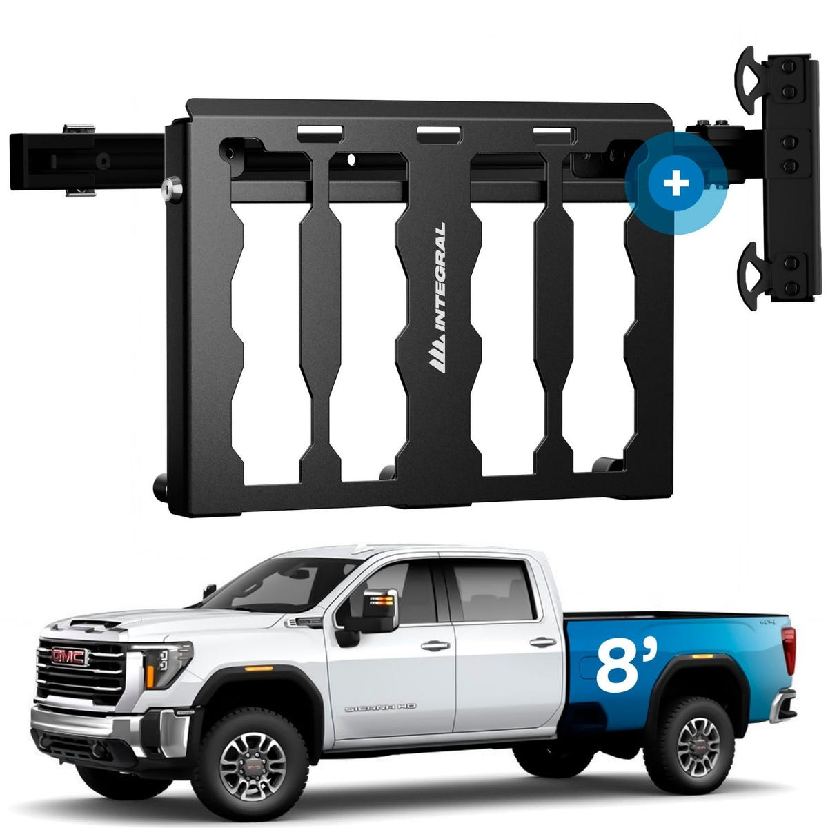 Integral Rail Kit with locking Packout panels for 2020-2026 GMC Sierra 3500HD 8-foot bed