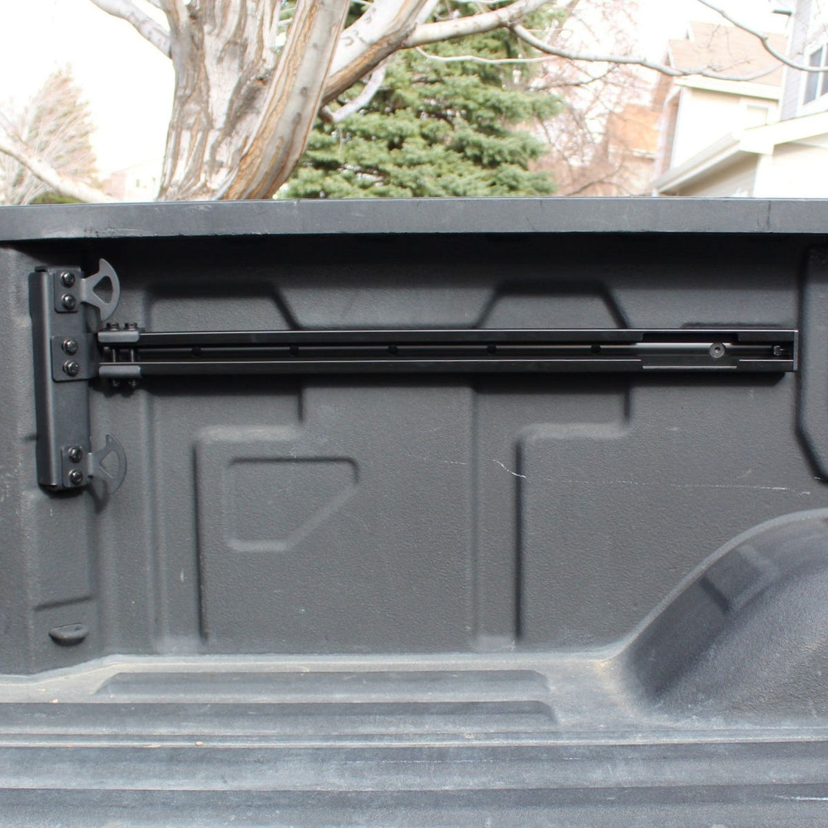 GM HD truck bed storage system with Integral rails and locking Packout panels