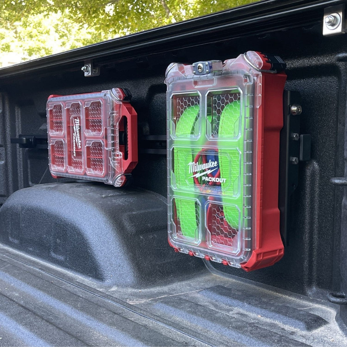 Integral Truck GM bedside rail panel kit with locking Packout mounts