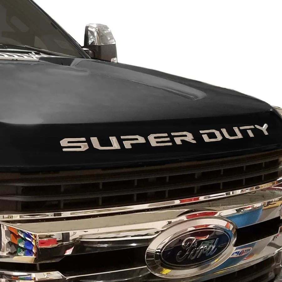 Putco Hood Lettering Kit color Black or Polished made for 23-25 Ford F-250 and F-350 SuperDuty