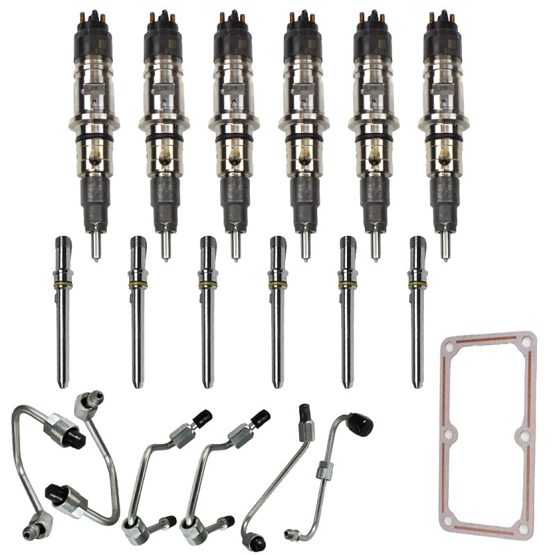 Industrial Injection Reman Stock Injector With Connector Tube &amp; Fuel Lines for 13-18 Ram 6.7L Cummins