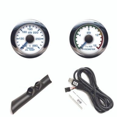 Isspro EV2 Pillar Kit With Pyrometer and Transmission Temp for 94-97 Dodge and Ram 5.9L Cummins